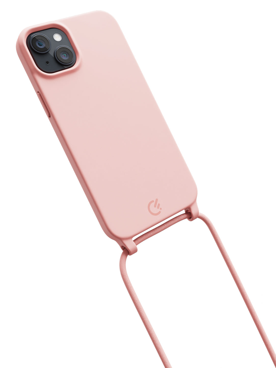 Silicon Crossbody Sling Case - iPhone 14 Plus (Peachy Pink - Rope)