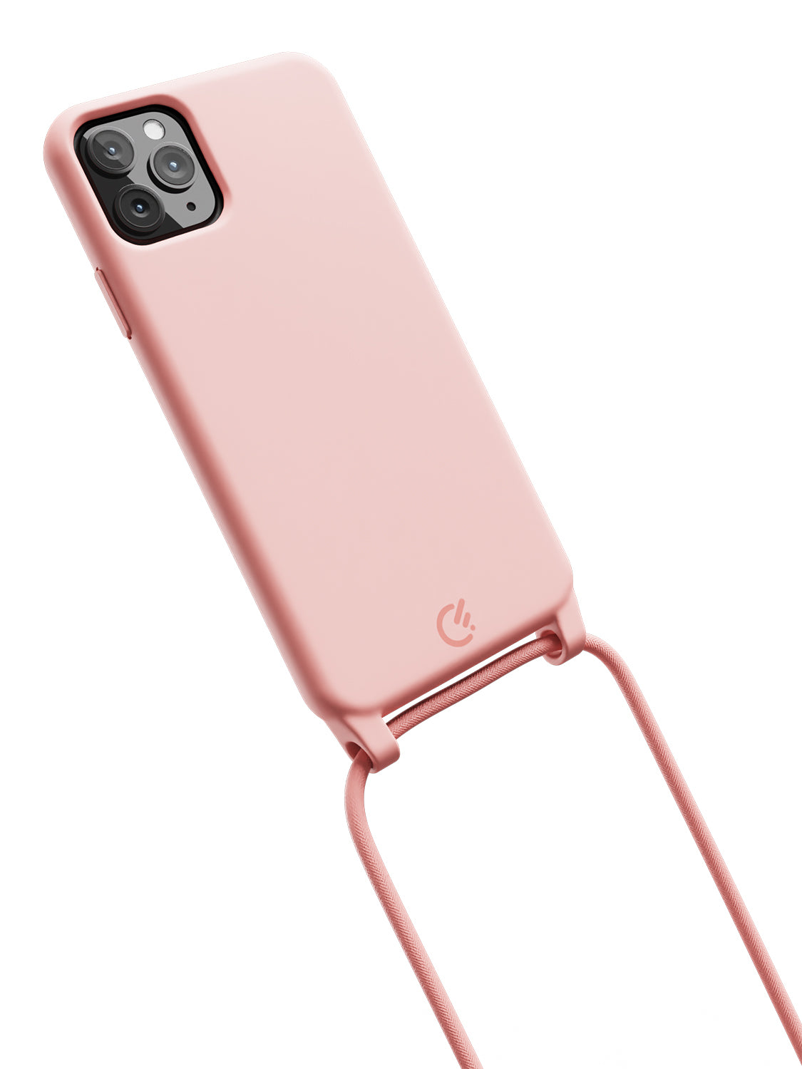 Silicon Crossbody Sling Case - iPhone 11 Pro Max (Peachy Pink - Rope)