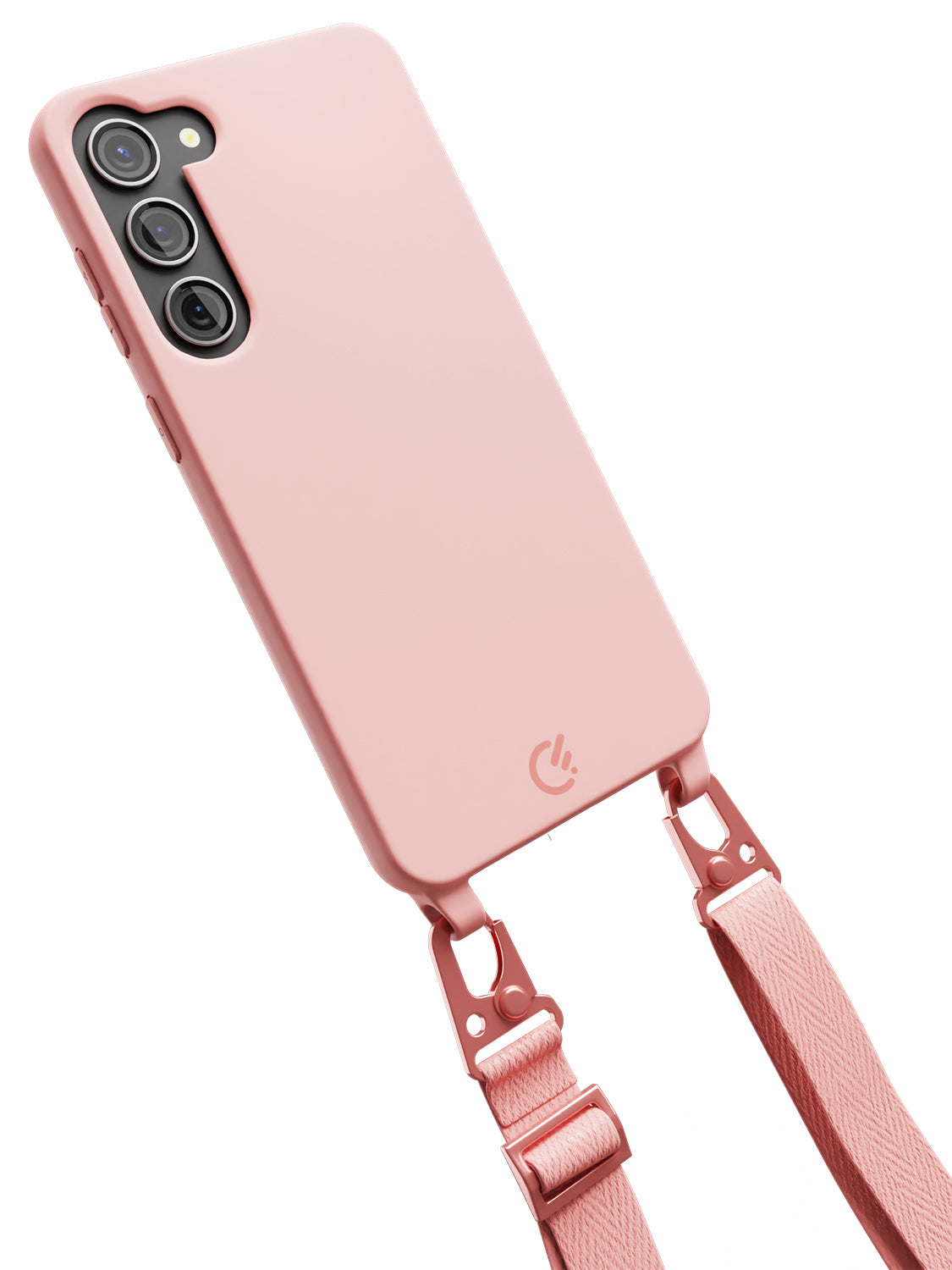 Silicon Crossbody Sling Case - Galaxy S23 Plus (Peachy Pink - Lanyard)