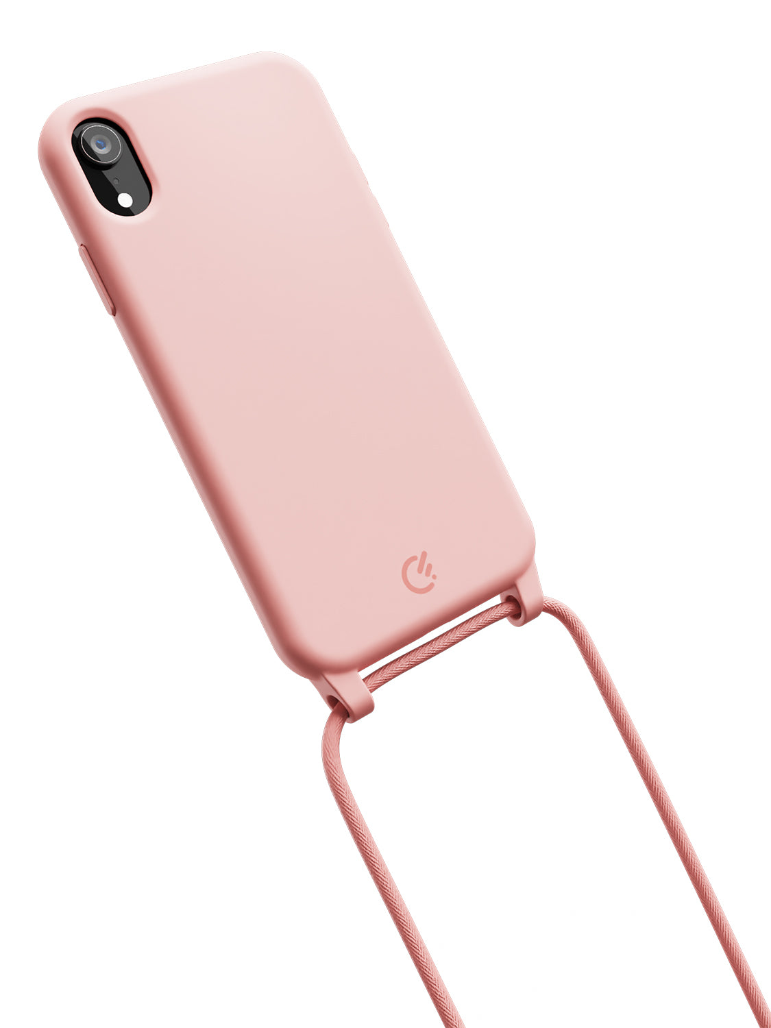 Silicon Crossbody Sling Case - iPhone XR (Peachy Pink - Rope)