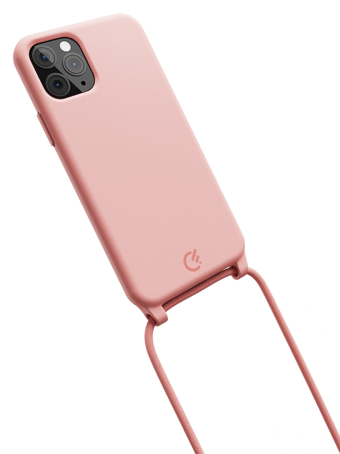 Silicon Crossbody Sling Case - iPhone 11 Pro (Peachy Pink - Rope)