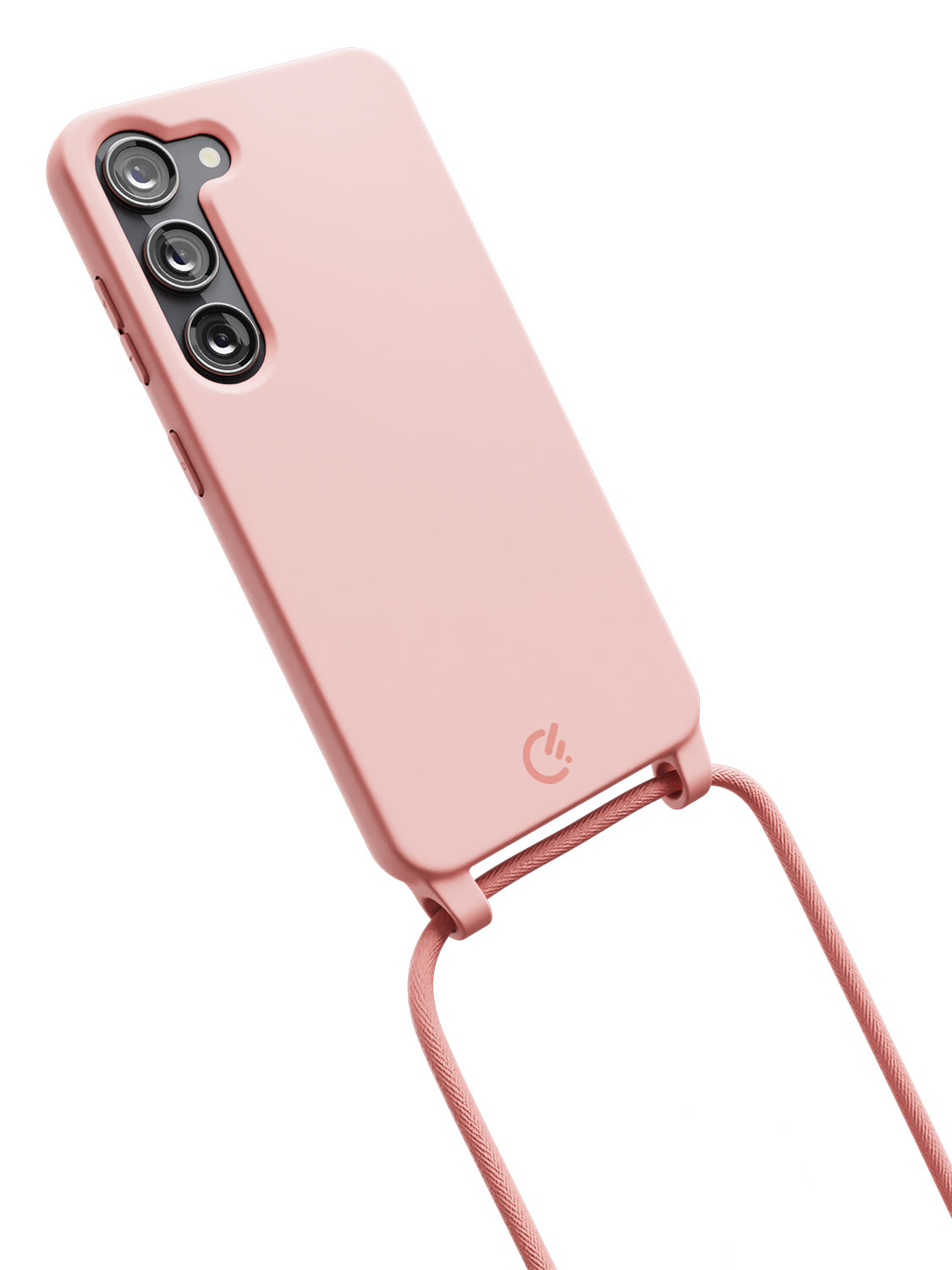 Silicon Crossbody Sling Case - Galaxy S23 (Peachy Pink - Rope)