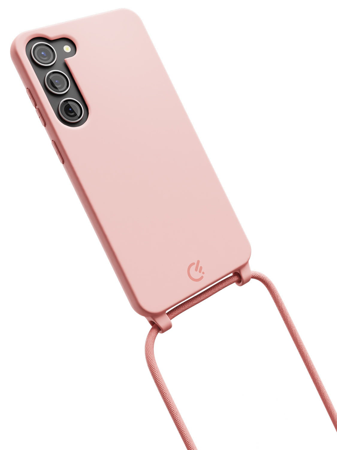 Silicon Crossbody Sling Case - Galaxy S23 Plus (Peachy Pink - Rope)