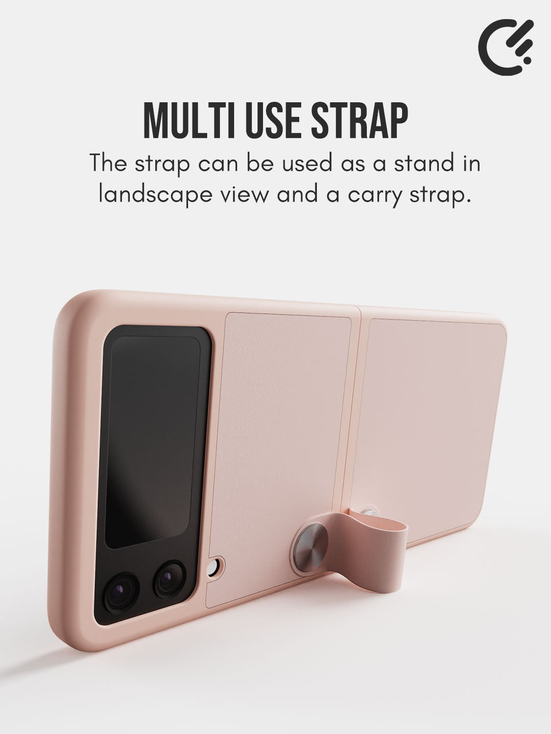 Leather Case with Carrying Loop - Samsung Galaxy Z Flip5 5G (Peach)