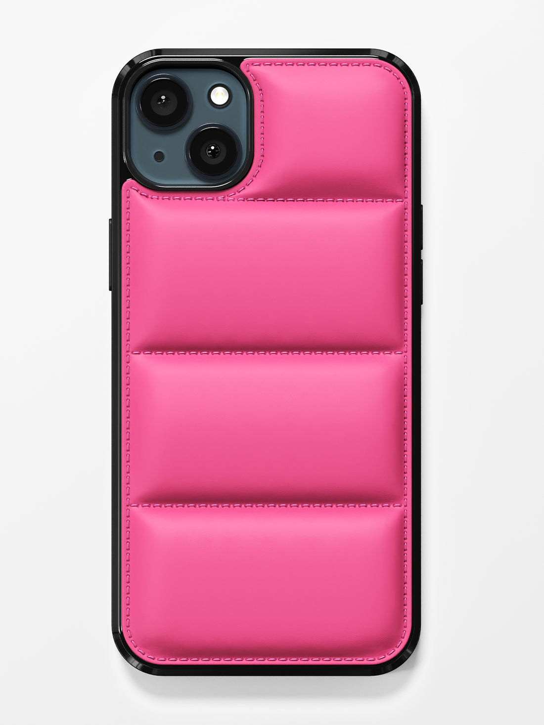 iPhone 15 Plus Pink Puffer Case