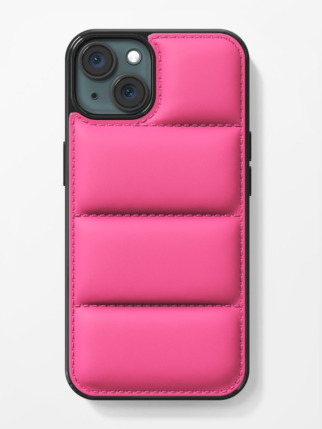 iPhone 15 Pink Puffer Case