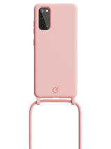 Silicon Crossbody Sling Case - Galaxy S20 FE (Peachy Pink - Rope)