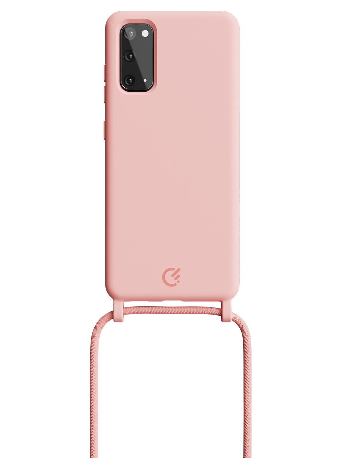 Silicon Crossbody Sling Case - Galaxy S20 FE (Peachy Pink - Rope)