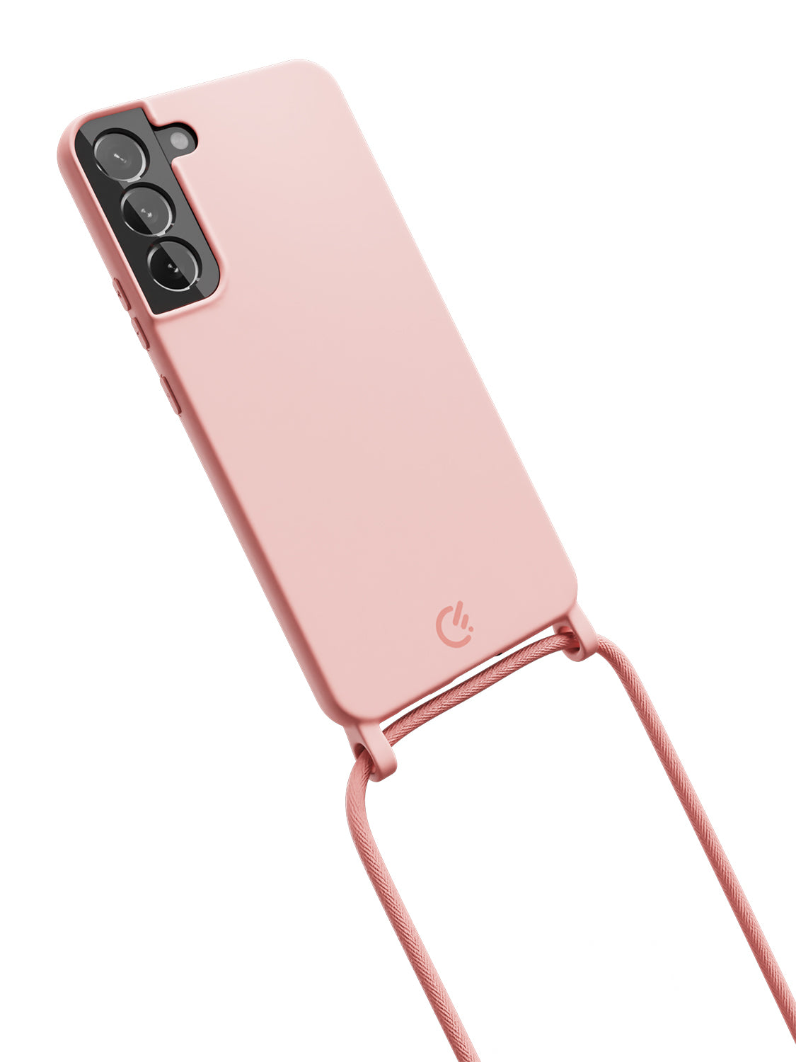 Silicon Crossbody Sling Case - Galaxy S22 Plus (Peachy Pink - Rope)