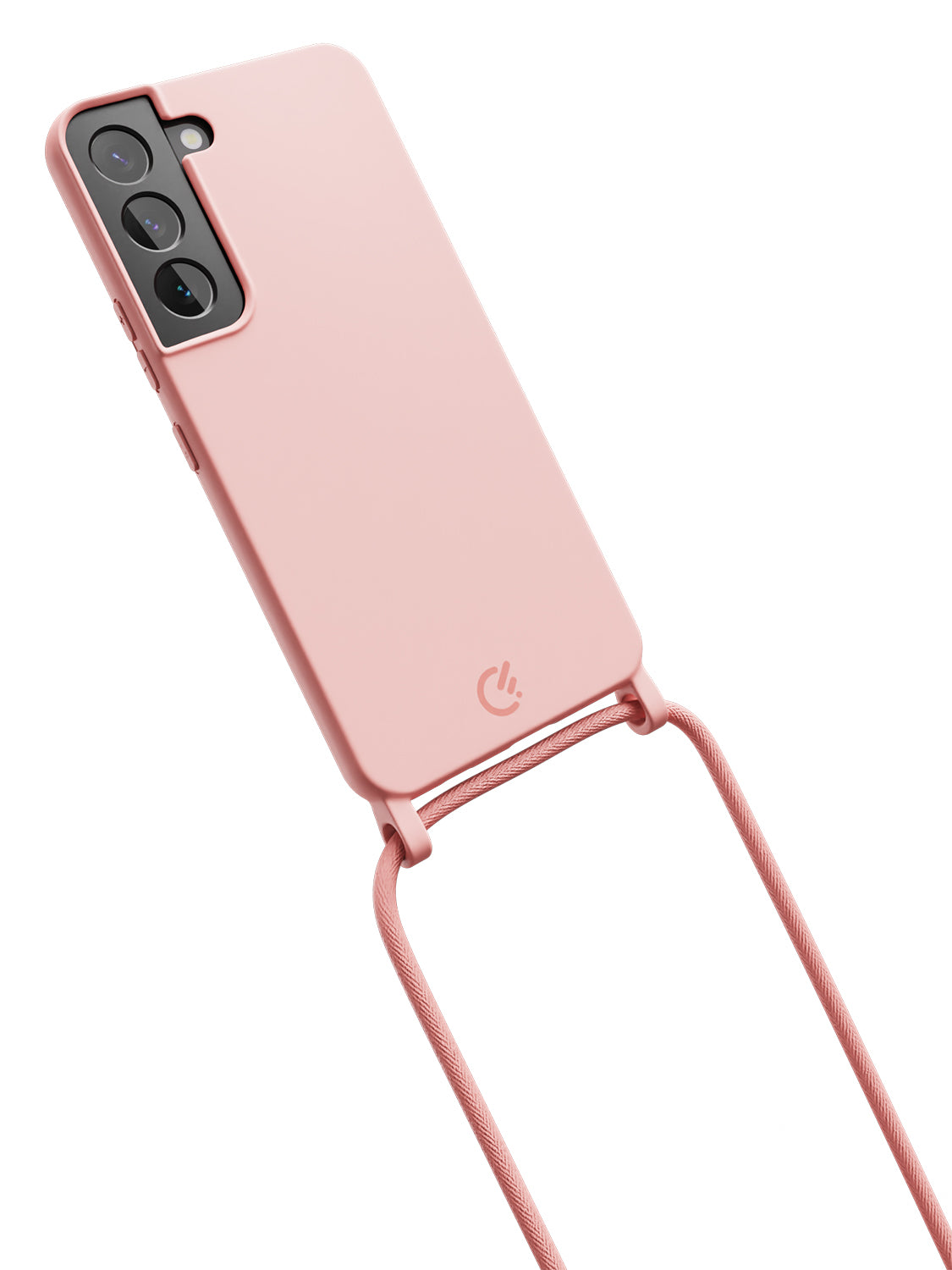 Silicon Crossbody Sling Case - Galaxy S22 (Peachy Pink - Rope)