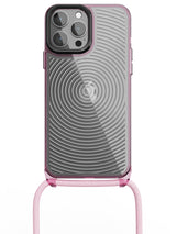 Clear Spiral Crossbody Sling Case - iPhone 13 Pro Max (Clear - Pink)