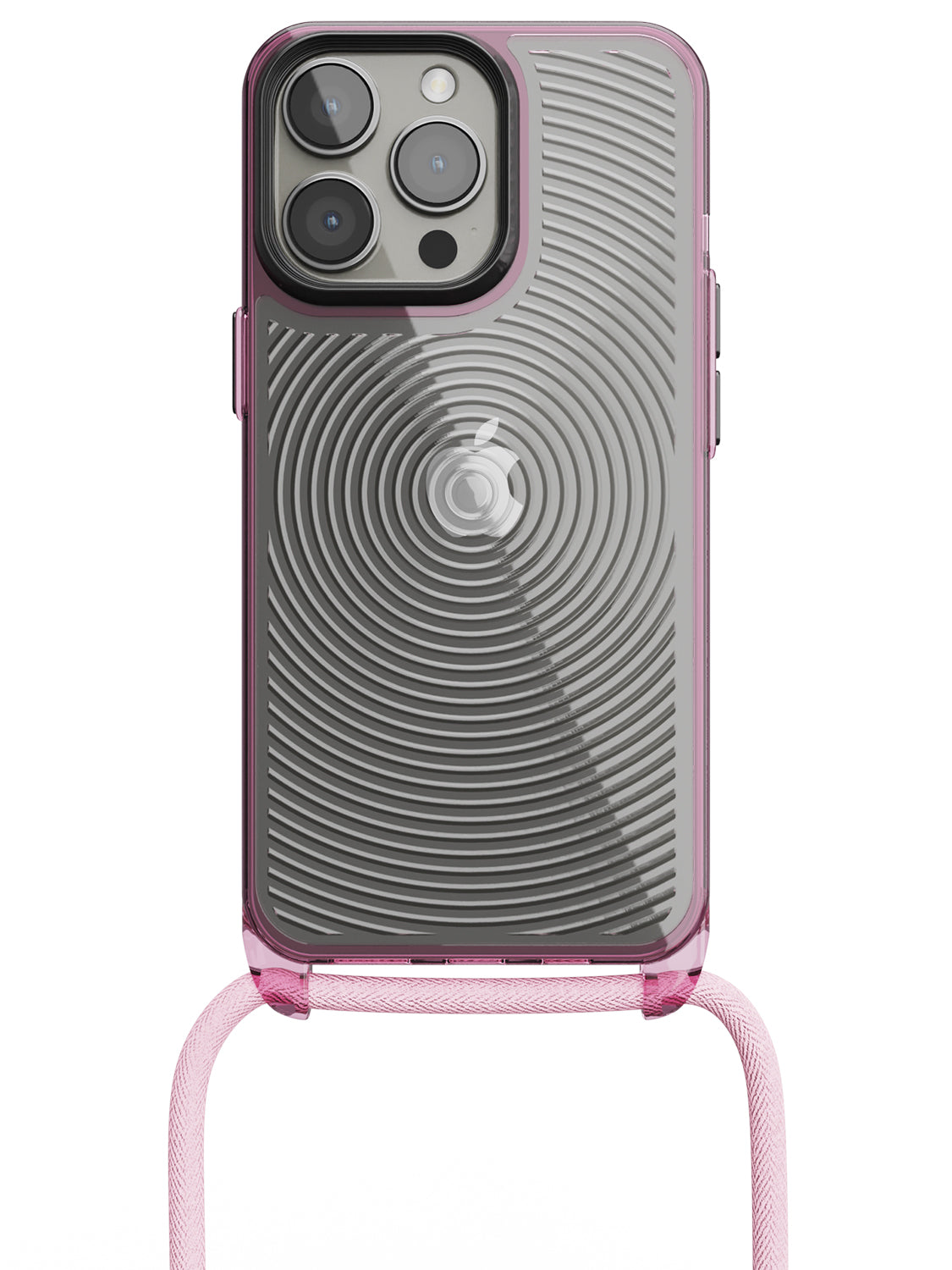 Clear Spiral Crossbody Sling Case - iPhone 13 Pro (Clear - Pink)