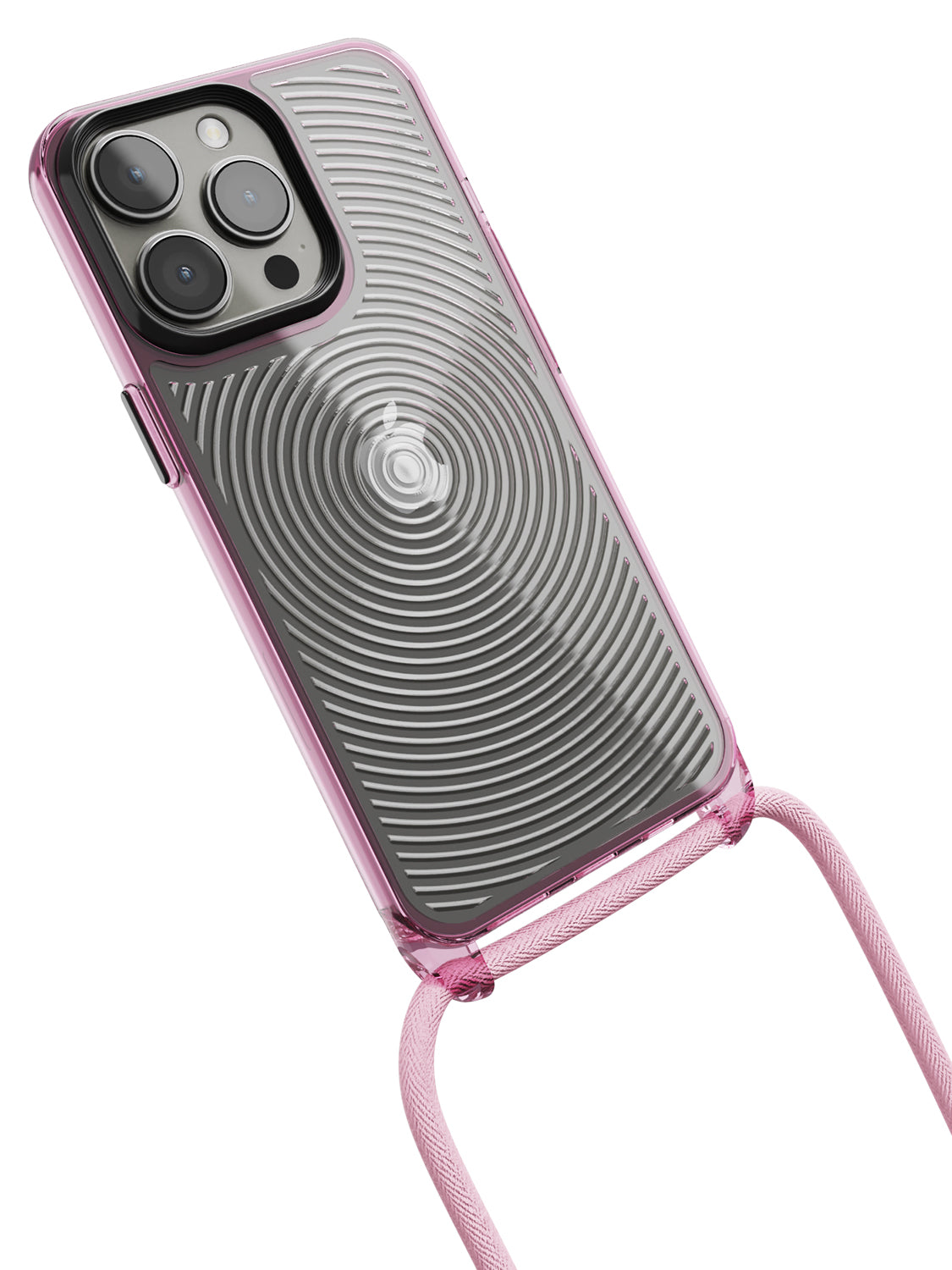 Clear Spiral Crossbody Sling Case - iPhone 13 Pro (Clear - Pink)
