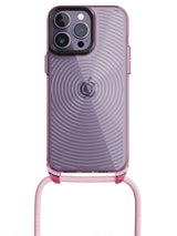 Clear Spiral Crossbody Sling Case - iPhone 14 Pro Max (Clear - Pink)