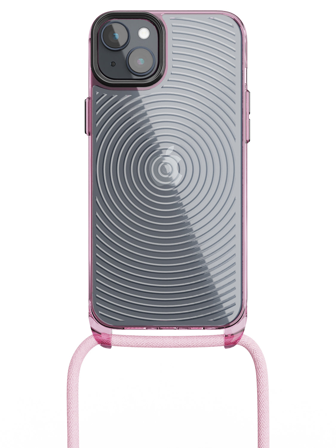 Clear Spiral Crossbody Sling Case - iPhone 14 Plus (Clear - Pink)