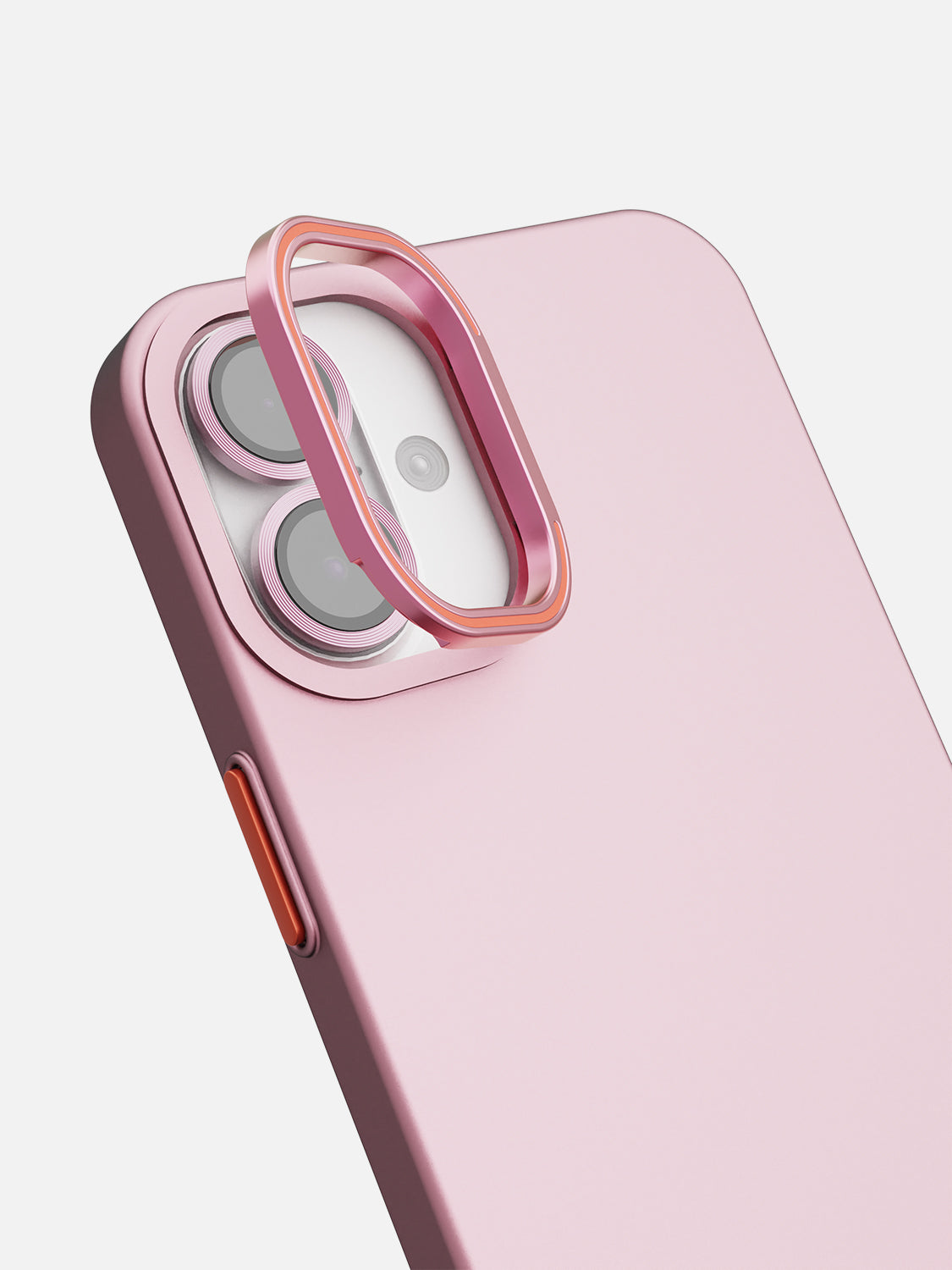 Solid Shade Snap Hard Case with Lens Guard & Stand - iPhone 16 Plus (Pink)