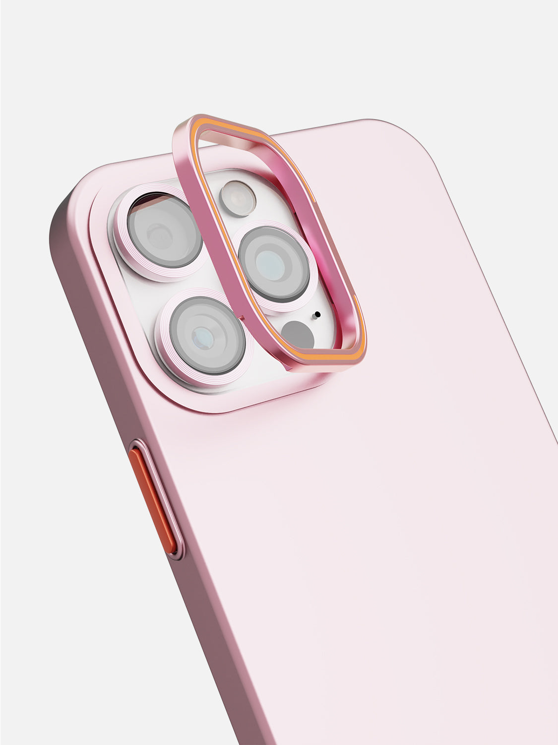 Solid Shade Snap Hard Case with Lens Guard & Stand - iPhone 16 Pro Max (Pink)