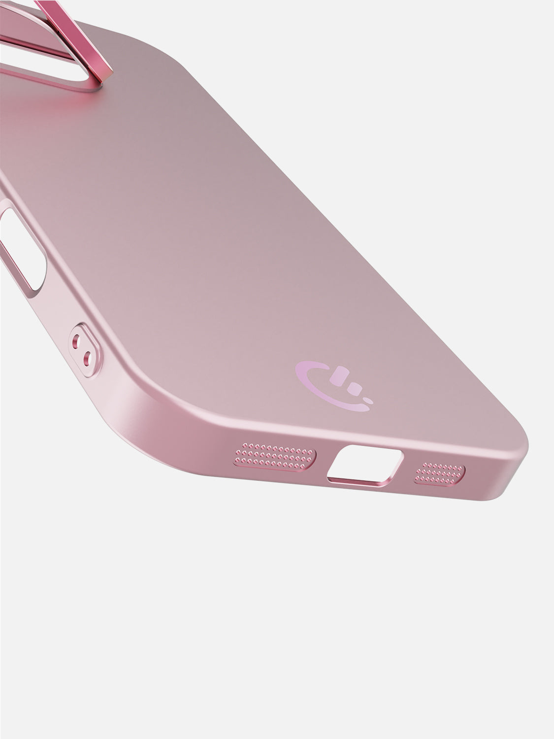 Solid Shade Snap Hard Case with Lens Guard & Stand - iPhone 16 Pro Max (Pink)