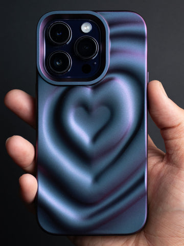 Shimmering Hearts Flexible Case - iPhone 13 Pro (Purple)