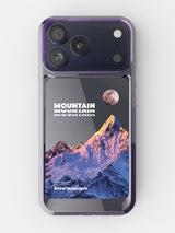 Snowy Mountains Clear Case - iPhone 17 Pro Max (Purple)