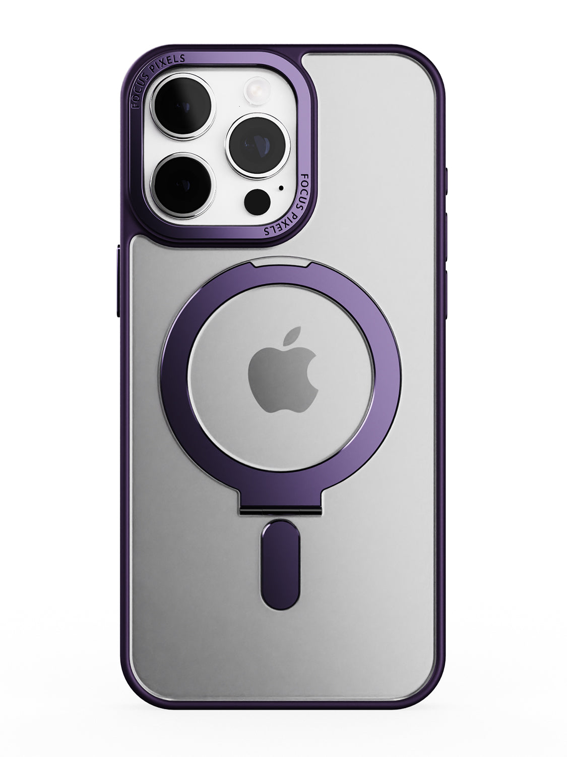 Clear Magsafe FlexiStand® Case - iPhone 15 Pro Max (Clear - Purple)