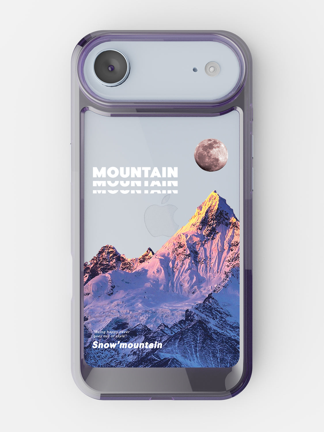 Snowy Mountains Clear Case - iPhone Air (Purple)