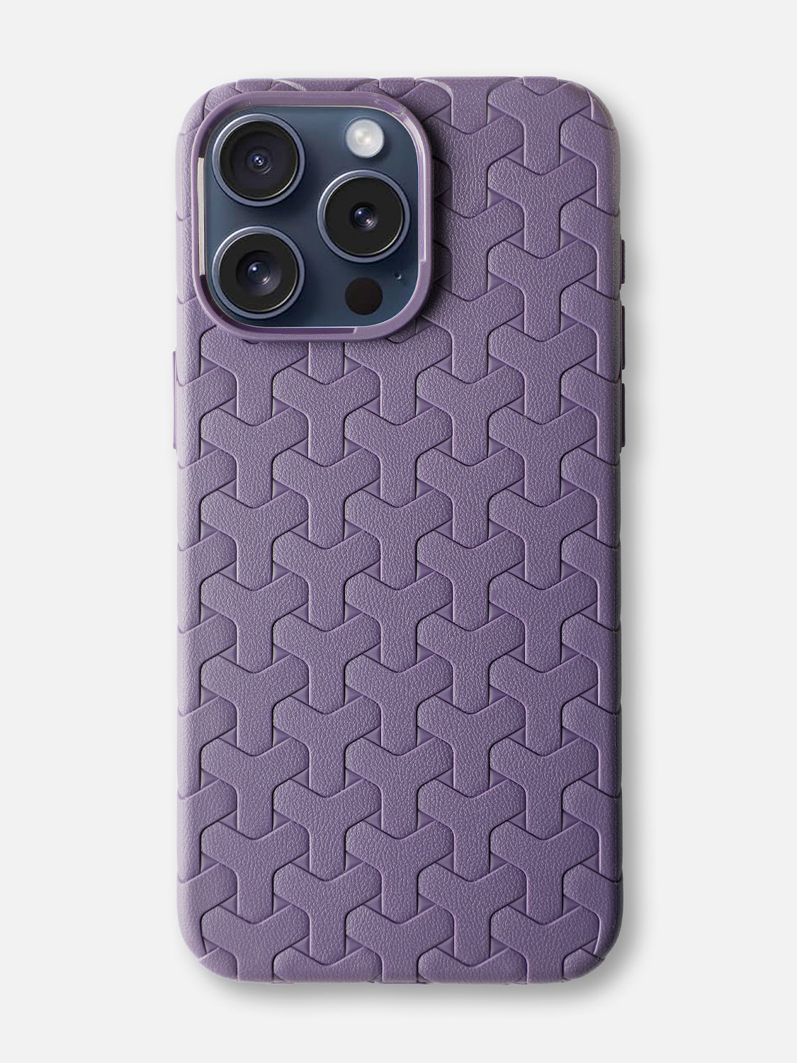 Interlock Weave Slim TPU Case - iPhone 12 Pro (Purple)