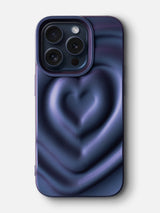 3D Heart Ripple Flexible Case - iPhone 12 (Shimmering Purple)