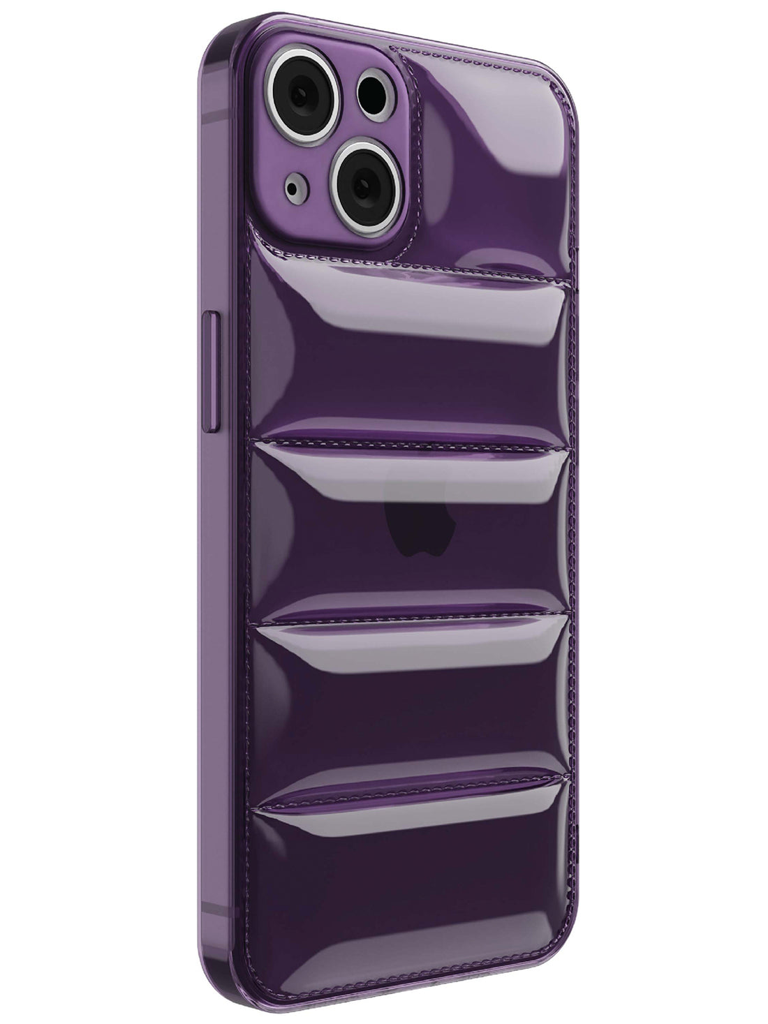 Clear Puffer Case - iPhone 13 (Purple - Clear)