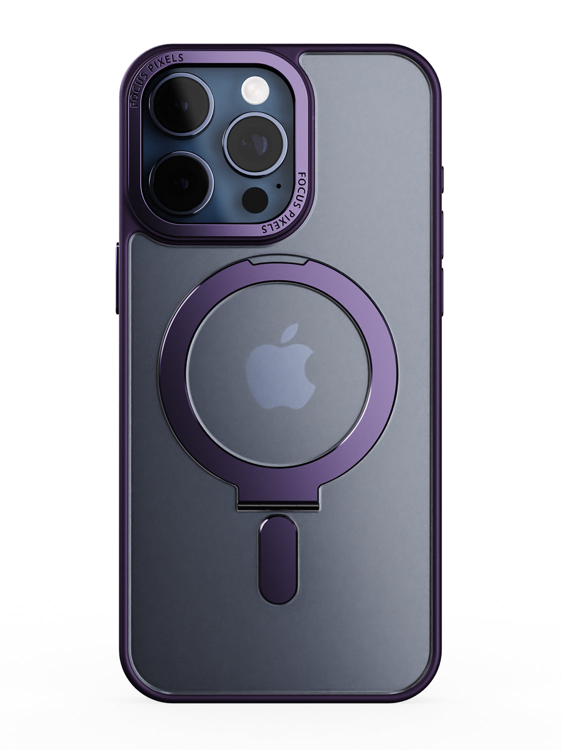 Clear Magsafe FlexiStand® Case - iPhone 15 Pro Max (Clear - Purple)