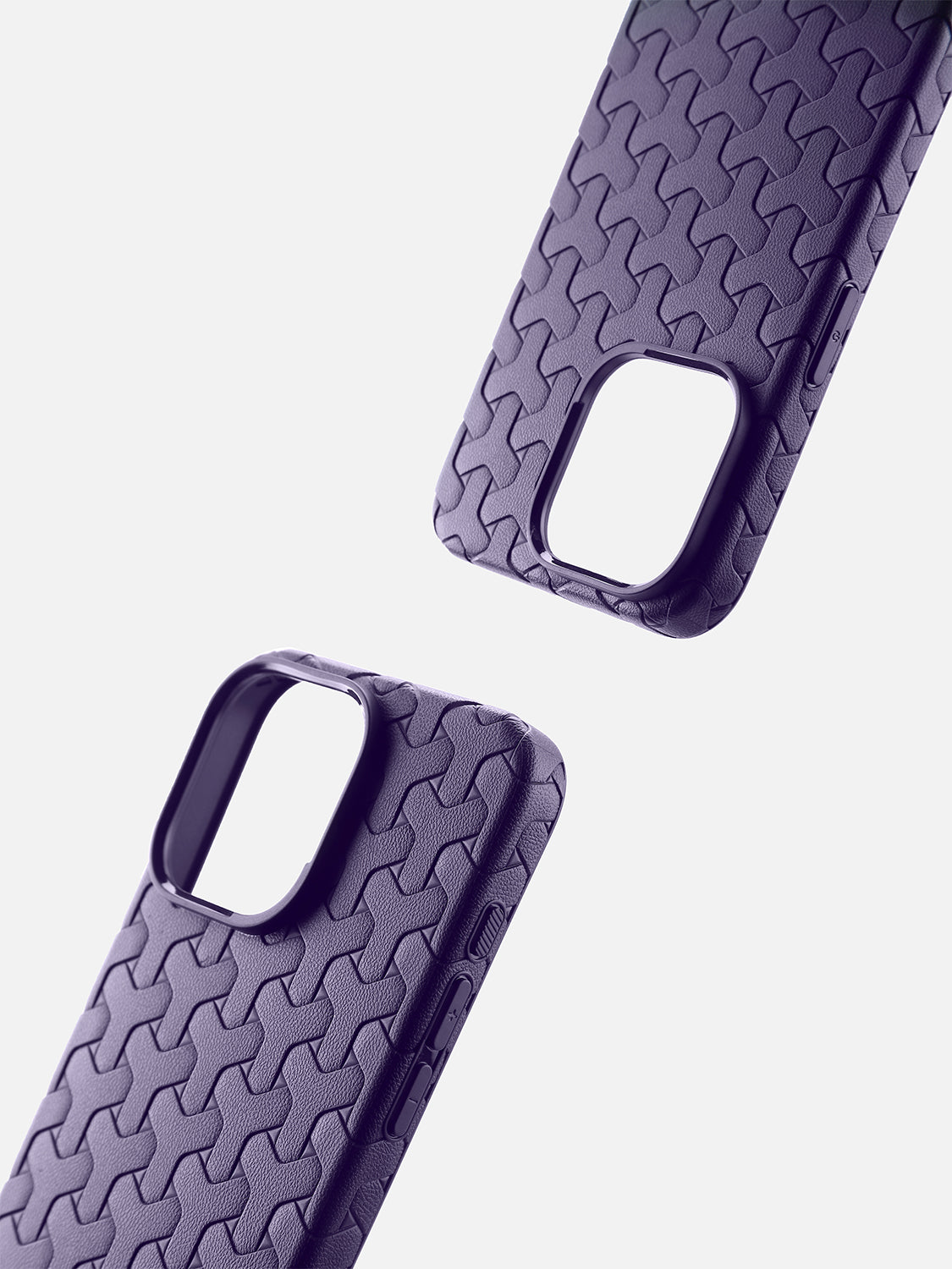 Interlock Weave Slim TPU Case - iPhone 13 (Purple)
