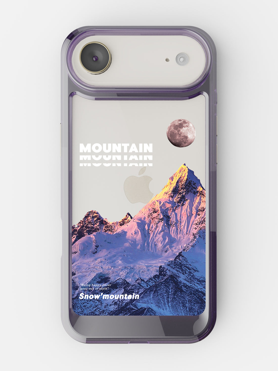 Snowy Mountains Clear Case - iPhone Air (Purple)