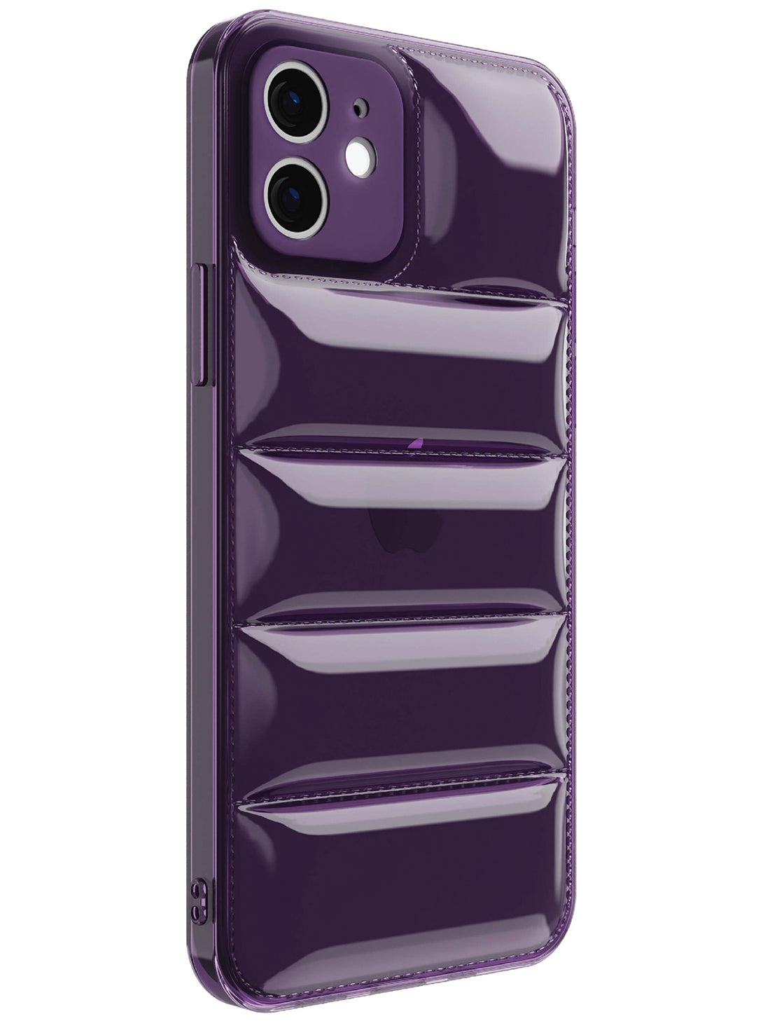 Clear Puffer Case - iPhone 12 (Purple - Clear)