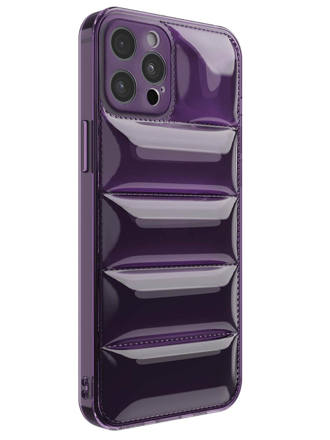 Clear Puffer Case - iPhone 12 Pro (Purple - Clear)