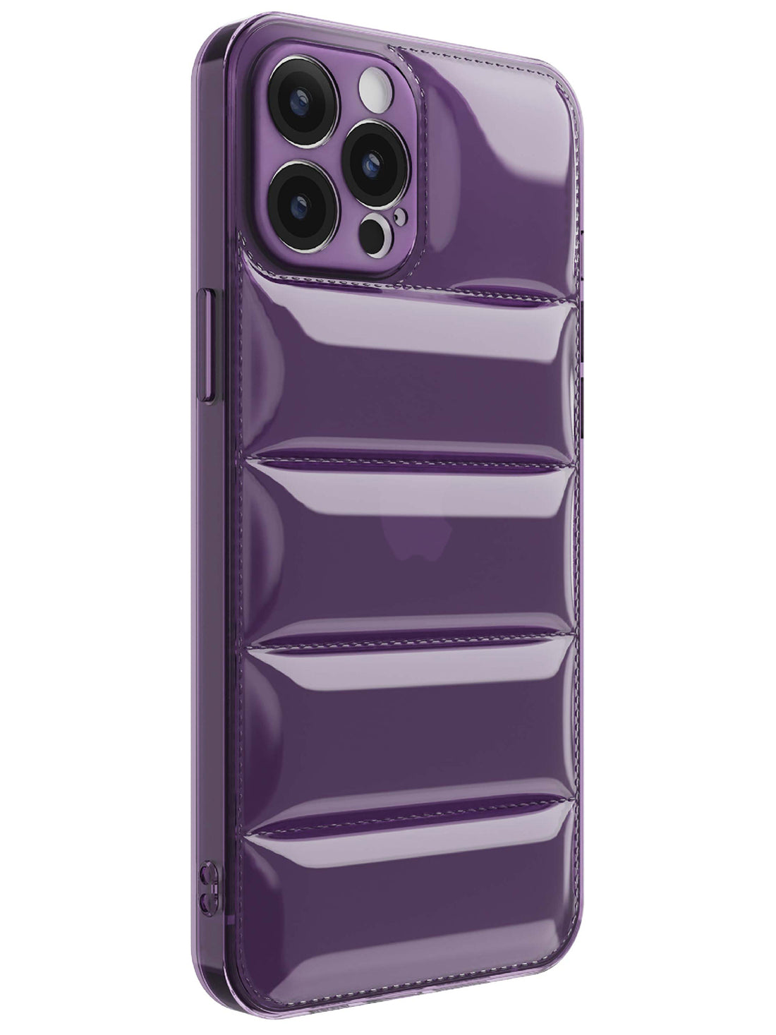 Clear Puffer Case - iPhone 12 Pro Max (Purple - Clear)