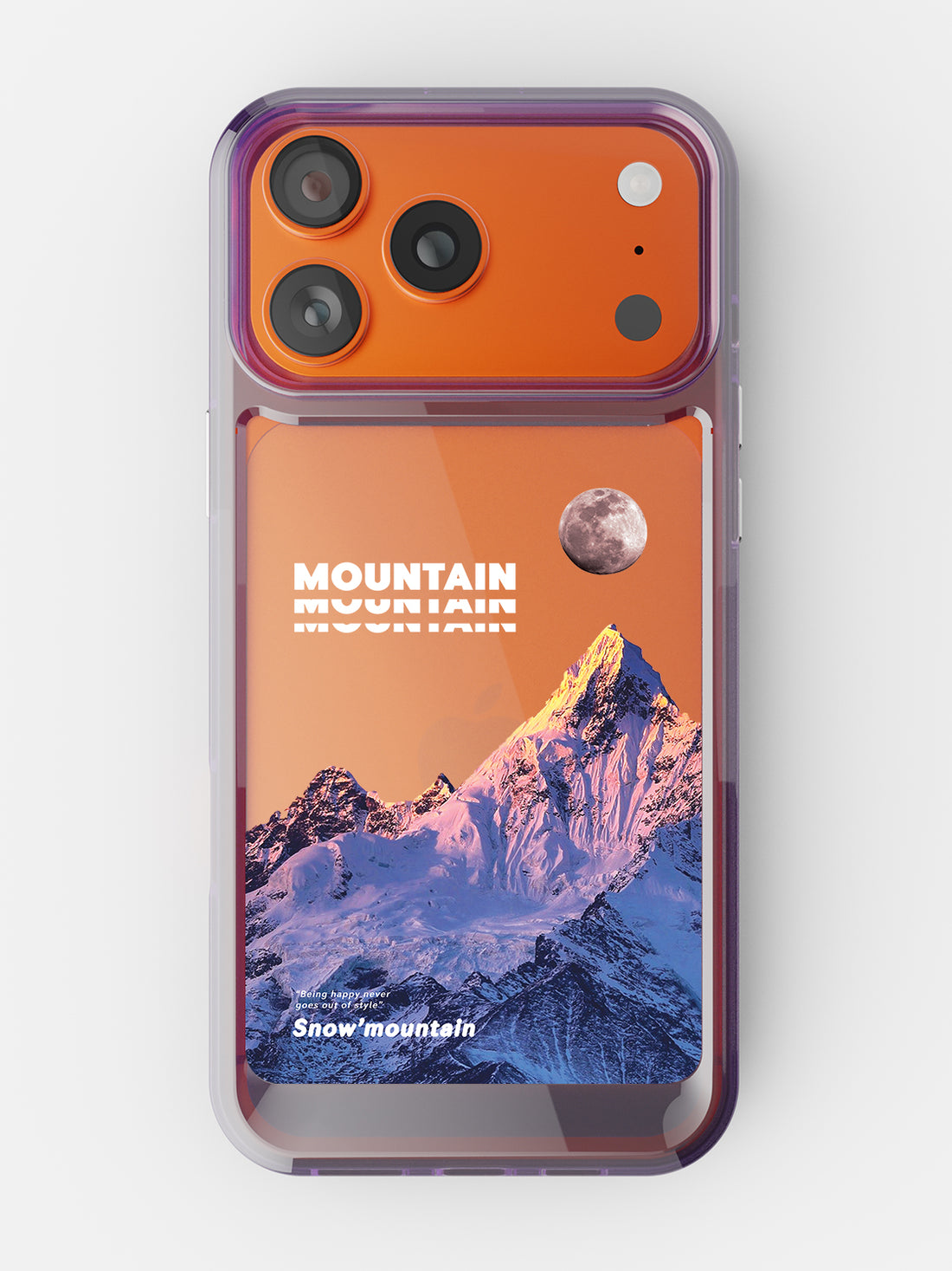 Snowy Mountains Clear Case - iPhone 17 Pro Max (Purple)
