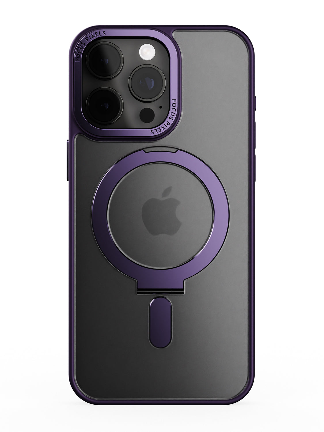 Clear Magsafe FlexiStand® Case - iPhone 15 Pro Max (Clear - Purple)