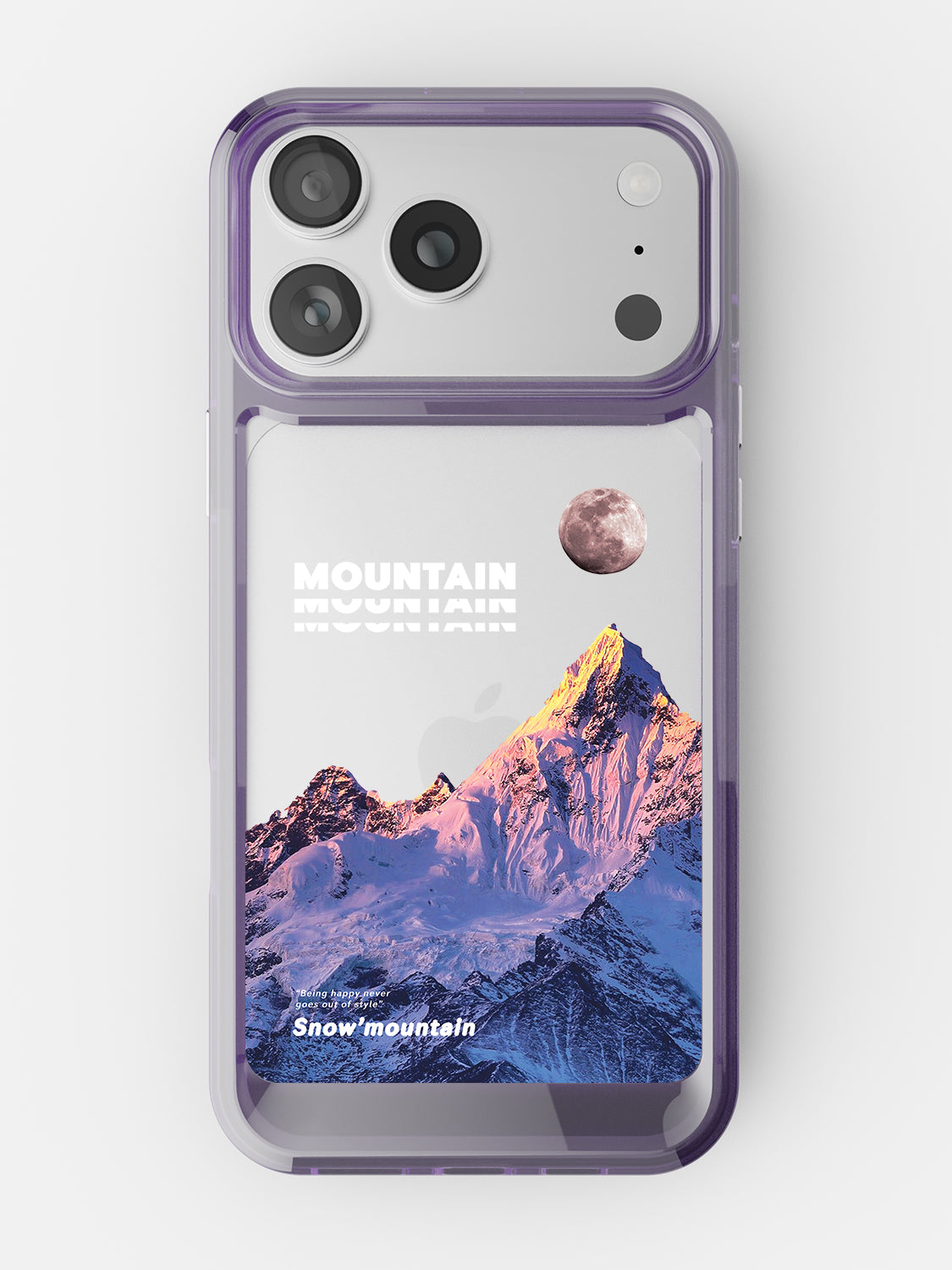 Snowy Mountains Clear Case - iPhone 17 Pro (Purple)