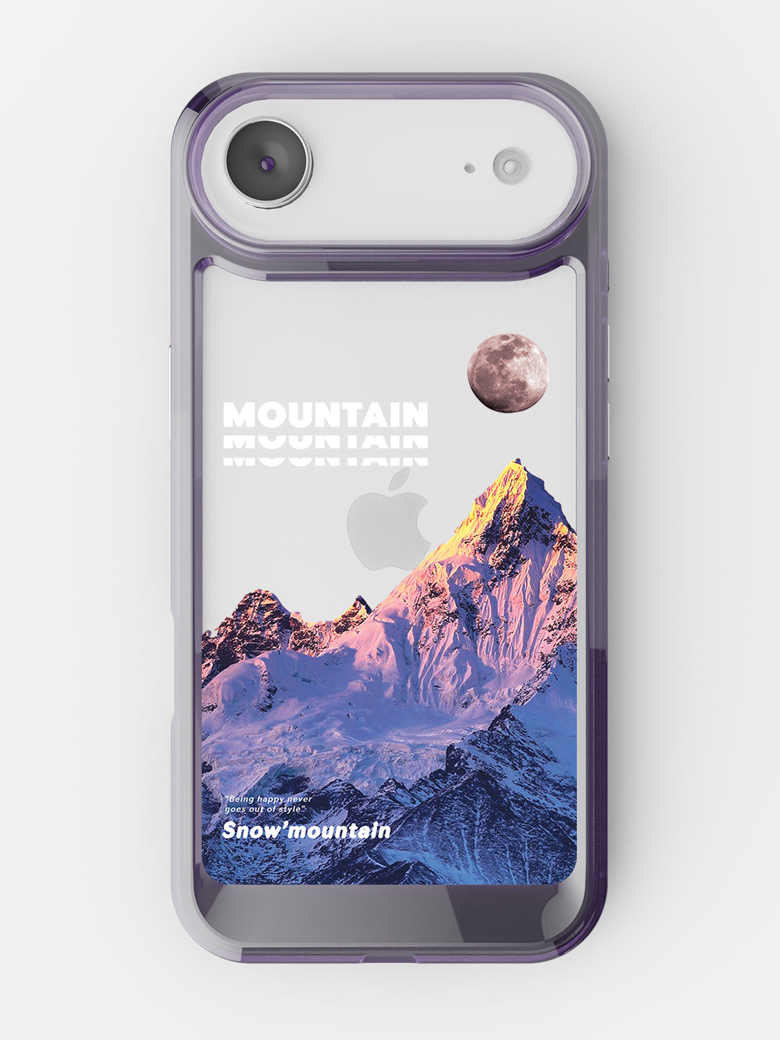 Snowy Mountains Clear Case - iPhone Air (Purple)