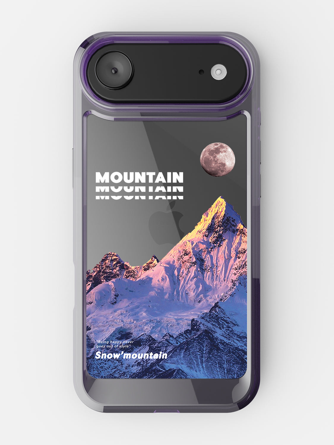 Snowy Mountains Clear Case - iPhone Air (Purple)