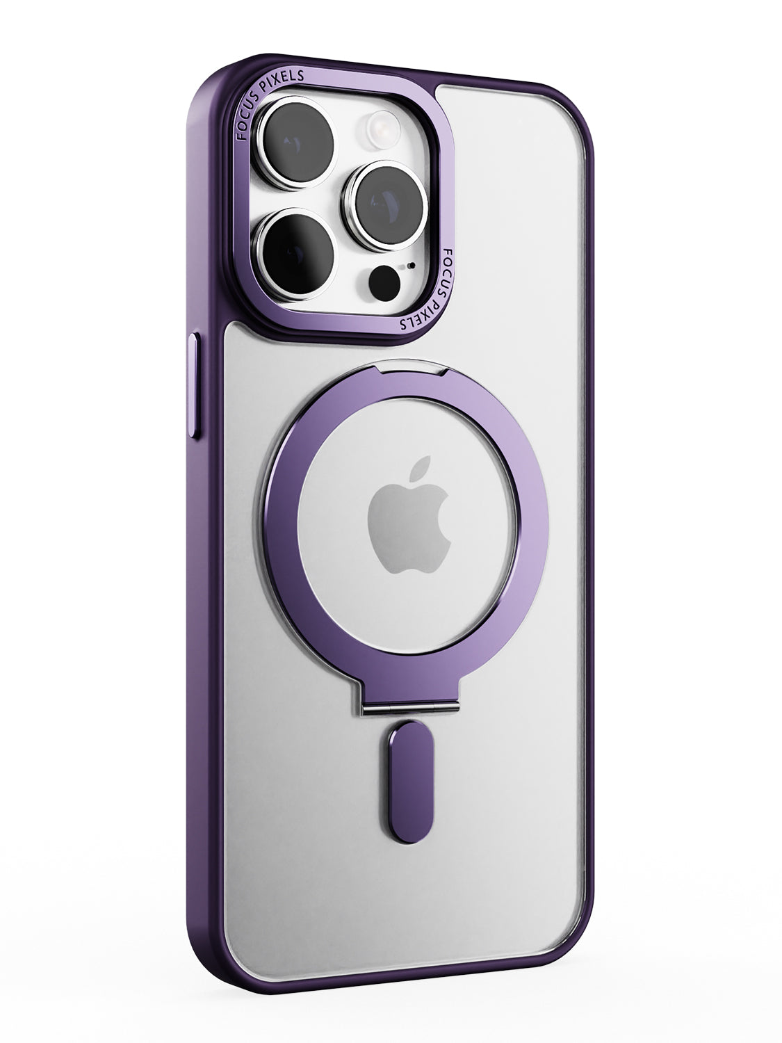 Clear Magsafe FlexiStand® Case - iPhone 15 Pro Max (Clear - Purple)