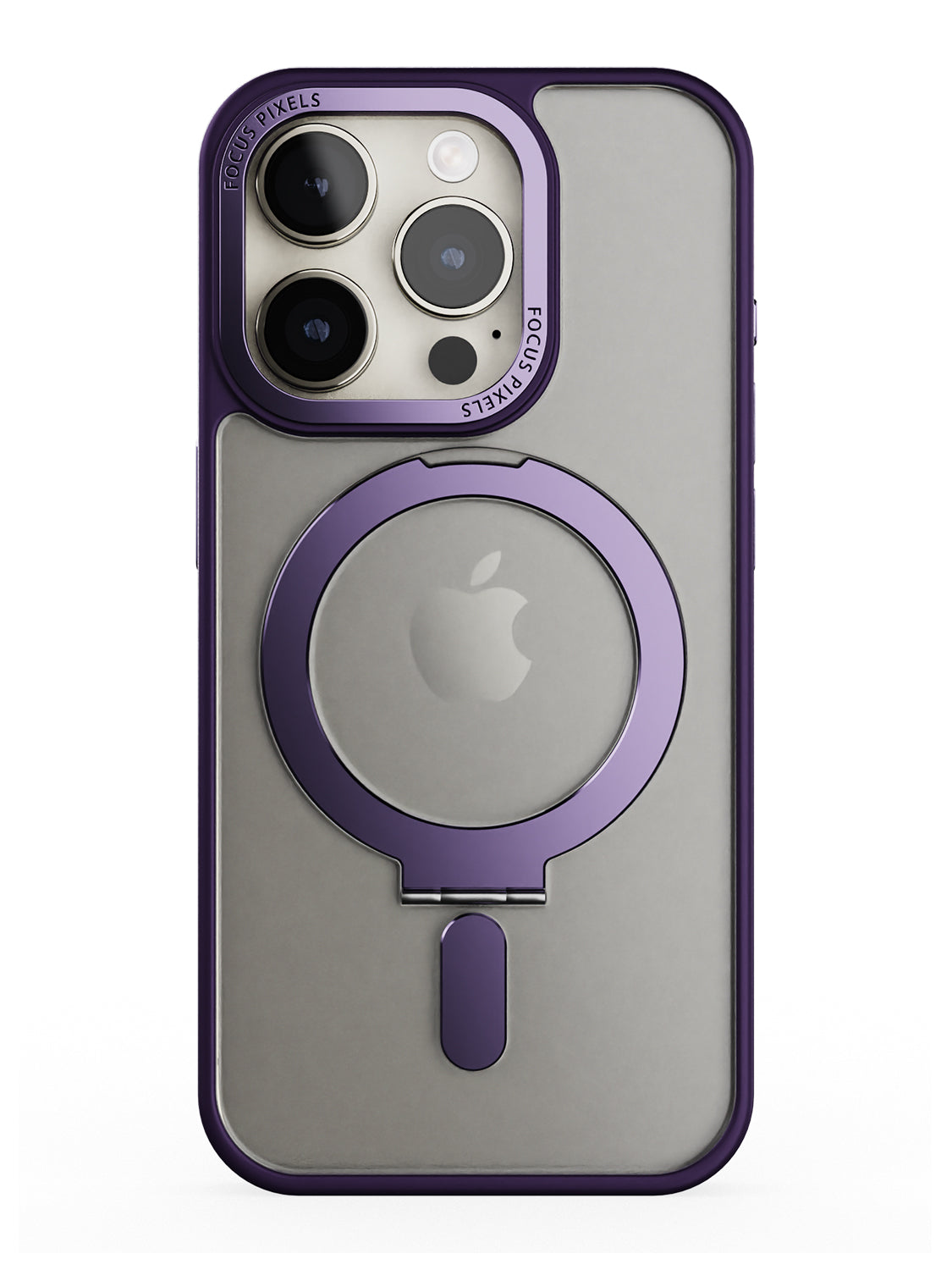 Clear Magsafe FlexiStand® Case - iPhone 15 Pro (Clear - Purple)