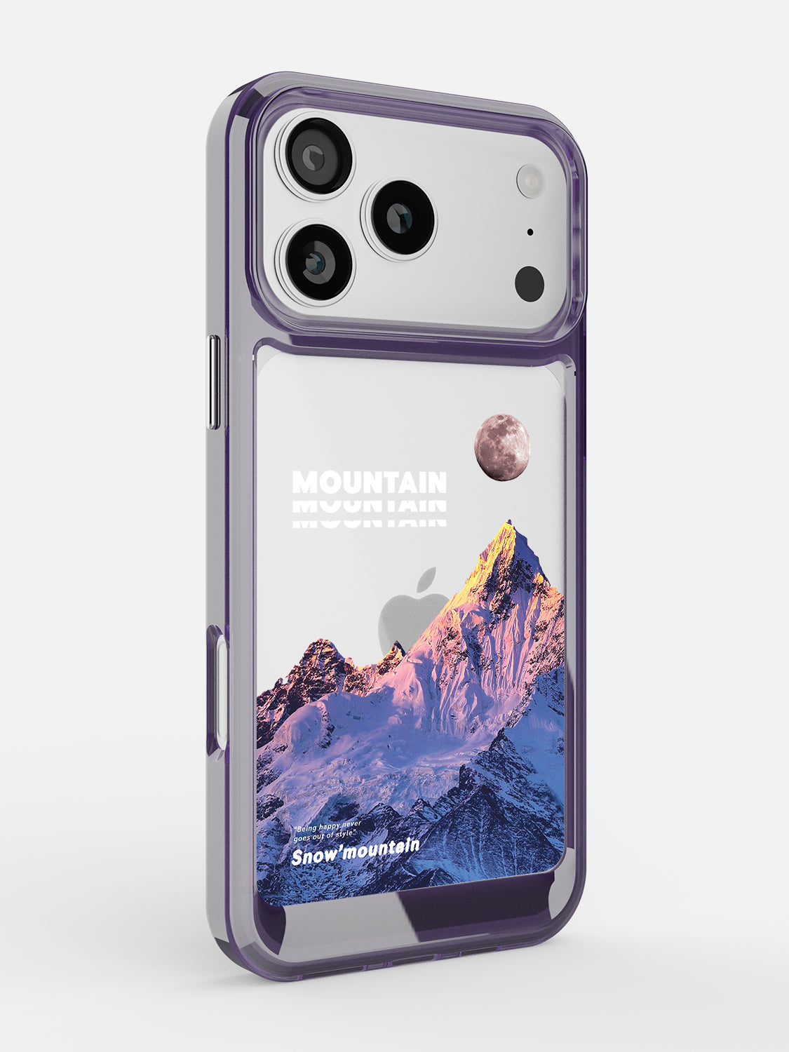 Snowy Mountains Clear Case - iPhone 17 Pro (Purple)