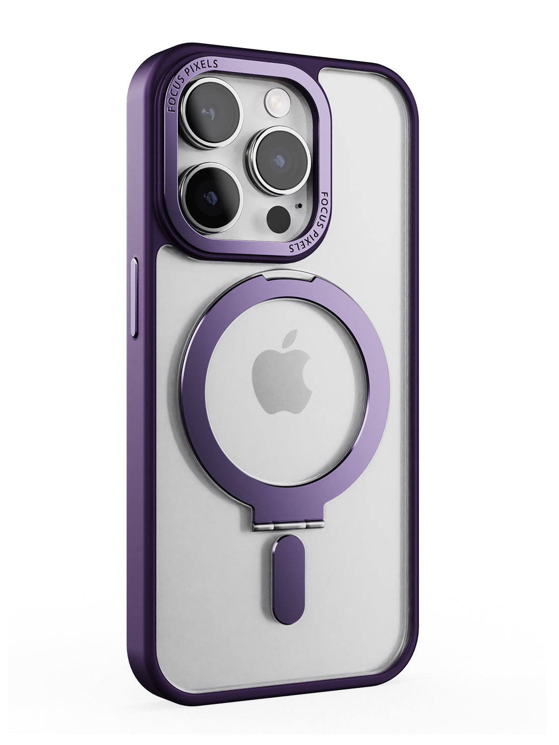 Clear Magsafe FlexiStand® Case - iPhone 15 Pro (Clear - Purple)