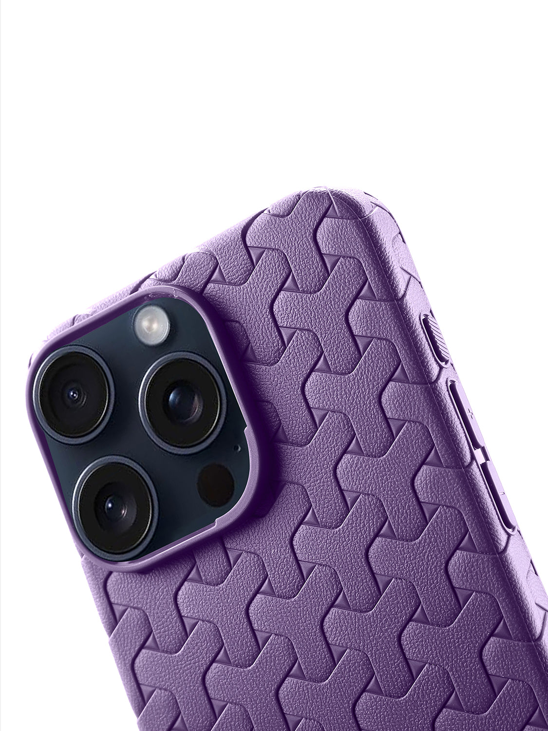 Interlock Weave Slim TPU Case - iPhone 15 Plus (Purple)