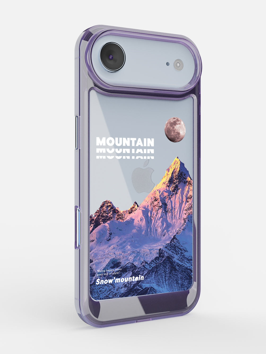 Snowy Mountains Clear Case - iPhone Air (Purple)