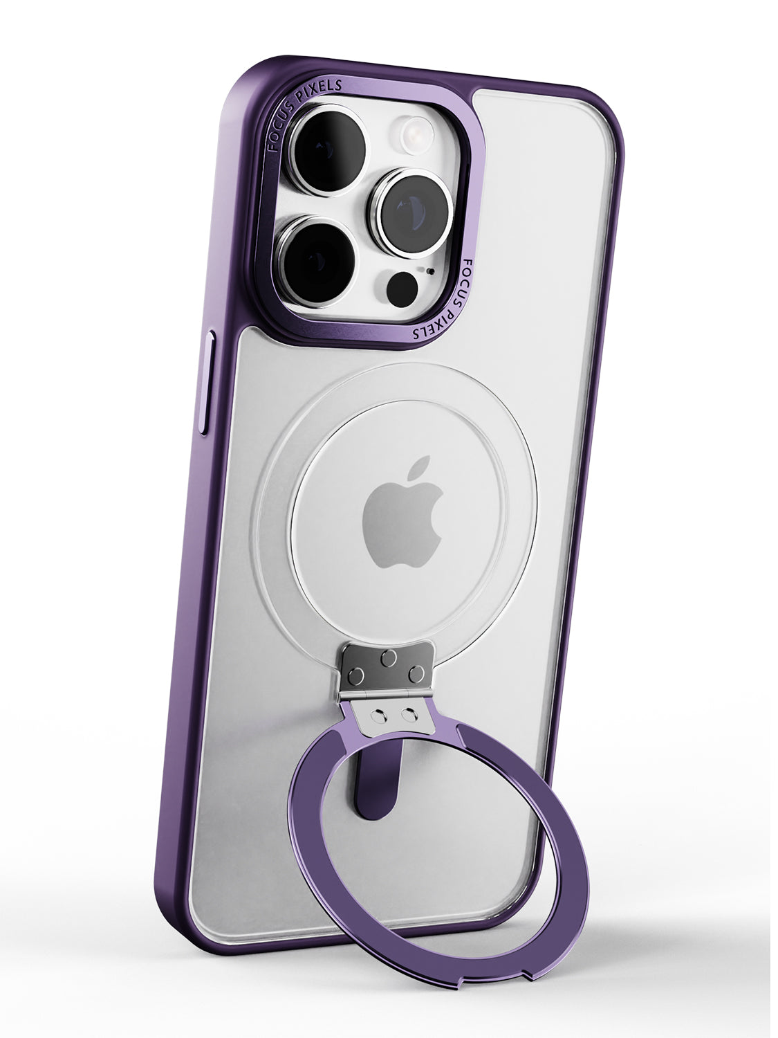 Clear Magsafe FlexiStand® Case - iPhone 15 Pro Max (Clear - Purple)