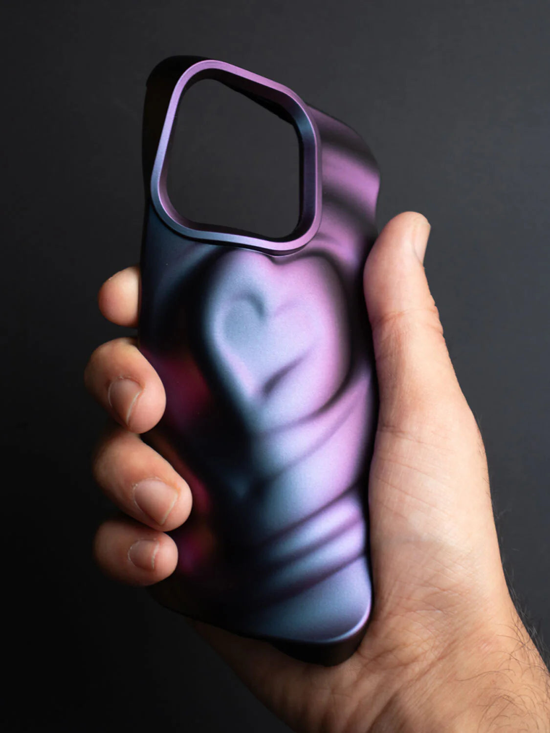 3D Heart Ripple Flexible Case - iPhone 11 (Shimmering Purple)