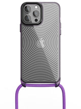 Clear Spiral Crossbody Sling Case - iPhone 13 Pro Max (Clear - Purple)