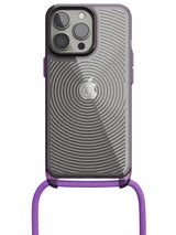 Clear Spiral Crossbody Sling Case - iPhone 13 Pro (Clear - Purple)